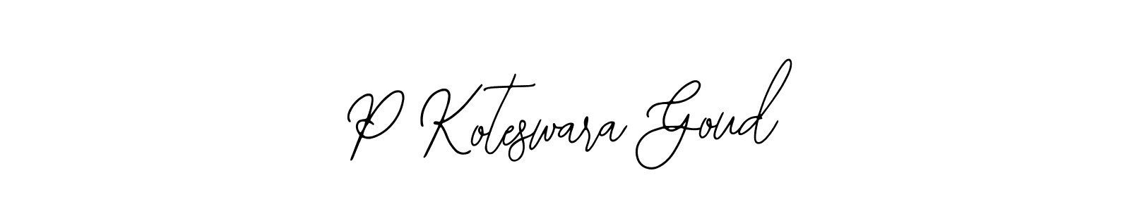 Bearetta-2O07w is a professional signature style that is perfect for those who want to add a touch of class to their signature. It is also a great choice for those who want to make their signature more unique. Get P Koteswara Goud name to fancy signature for free. P Koteswara Goud signature style 12 images and pictures png