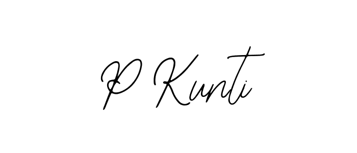 The best way (Bearetta-2O07w) to make a short signature is to pick only two or three words in your name. The name P Kunti include a total of six letters. For converting this name. P Kunti signature style 12 images and pictures png