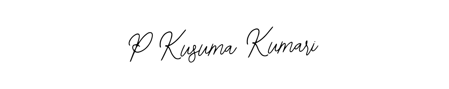 How to make P Kusuma Kumari signature? Bearetta-2O07w is a professional autograph style. Create handwritten signature for P Kusuma Kumari name. P Kusuma Kumari signature style 12 images and pictures png