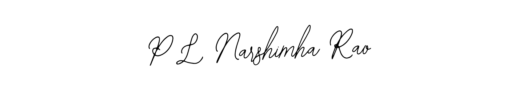 Design your own signature with our free online signature maker. With this signature software, you can create a handwritten (Bearetta-2O07w) signature for name P L Narshimha Rao. P L Narshimha Rao signature style 12 images and pictures png