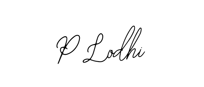 Design your own signature with our free online signature maker. With this signature software, you can create a handwritten (Bearetta-2O07w) signature for name P Lodhi. P Lodhi signature style 12 images and pictures png
