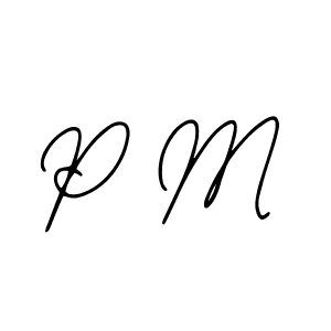 Create a beautiful signature design for name P M. With this signature (Bearetta-2O07w) fonts, you can make a handwritten signature for free. P M signature style 12 images and pictures png