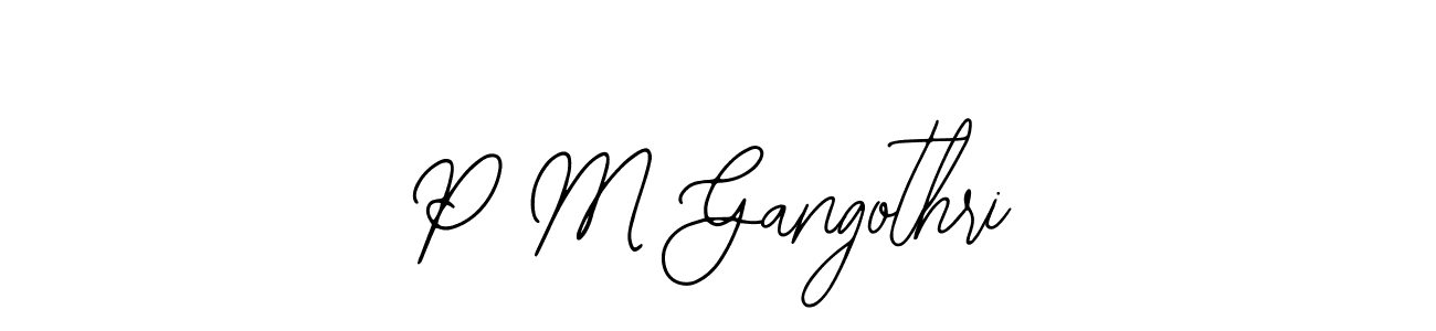 Best and Professional Signature Style for P M Gangothri. Bearetta-2O07w Best Signature Style Collection. P M Gangothri signature style 12 images and pictures png