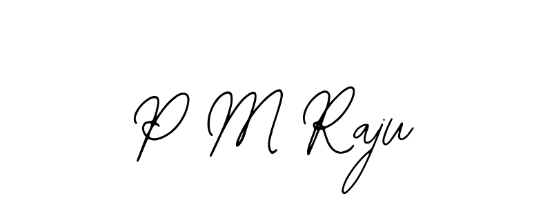 Design your own signature with our free online signature maker. With this signature software, you can create a handwritten (Bearetta-2O07w) signature for name P M Raju. P M Raju signature style 12 images and pictures png
