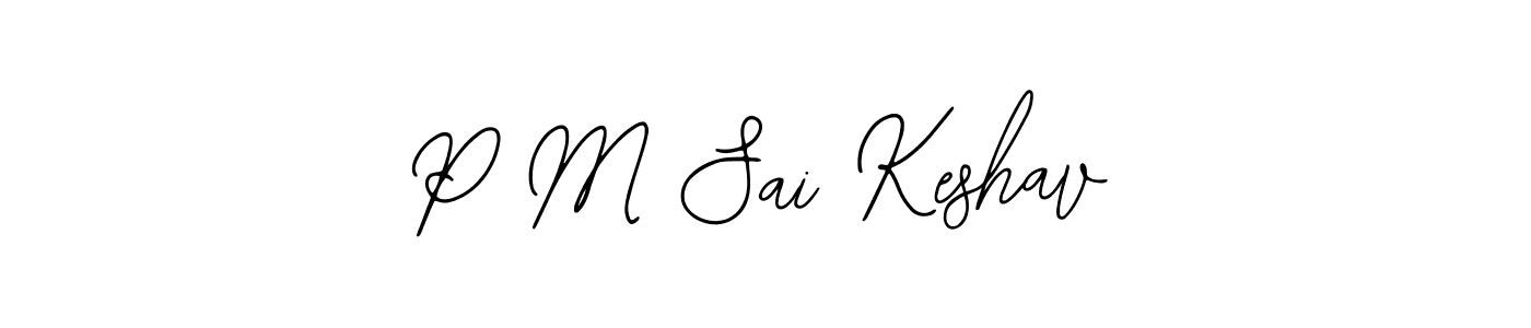 Also You can easily find your signature by using the search form. We will create P M Sai Keshav name handwritten signature images for you free of cost using Bearetta-2O07w sign style. P M Sai Keshav signature style 12 images and pictures png