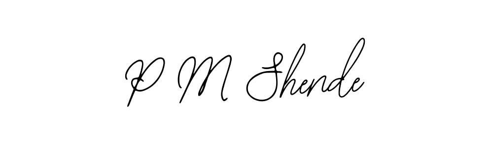 Also we have P M Shende name is the best signature style. Create professional handwritten signature collection using Bearetta-2O07w autograph style. P M Shende signature style 12 images and pictures png