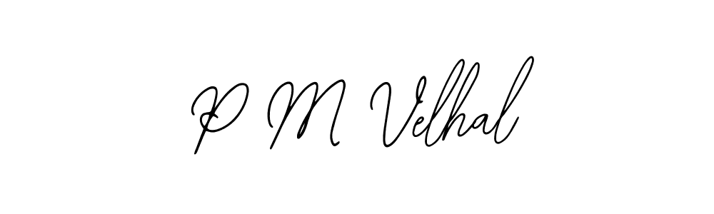 Make a beautiful signature design for name P M Velhal. With this signature (Bearetta-2O07w) style, you can create a handwritten signature for free. P M Velhal signature style 12 images and pictures png