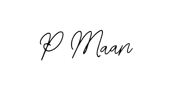 You should practise on your own different ways (Bearetta-2O07w) to write your name (P Maan) in signature. don't let someone else do it for you. P Maan signature style 12 images and pictures png