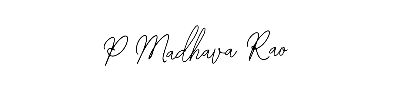 Design your own signature with our free online signature maker. With this signature software, you can create a handwritten (Bearetta-2O07w) signature for name P Madhava Rao. P Madhava Rao signature style 12 images and pictures png