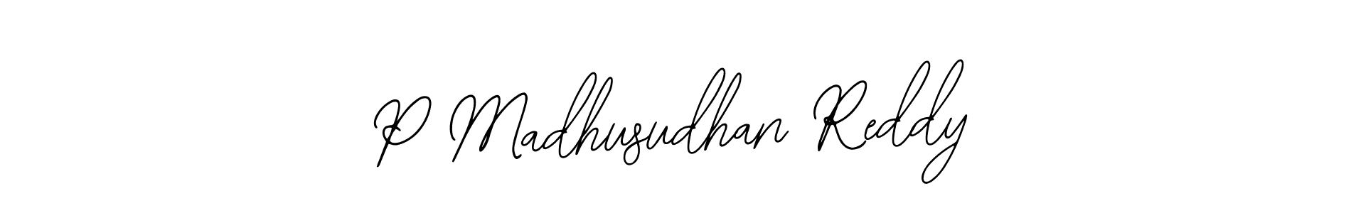 How to Draw P Madhusudhan Reddy signature style? Bearetta-2O07w is a latest design signature styles for name P Madhusudhan Reddy. P Madhusudhan Reddy signature style 12 images and pictures png