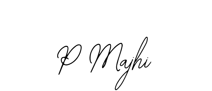 Design your own signature with our free online signature maker. With this signature software, you can create a handwritten (Bearetta-2O07w) signature for name P Majhi. P Majhi signature style 12 images and pictures png