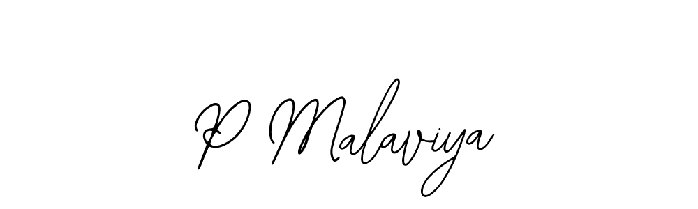 P Malaviya stylish signature style. Best Handwritten Sign (Bearetta-2O07w) for my name. Handwritten Signature Collection Ideas for my name P Malaviya. P Malaviya signature style 12 images and pictures png