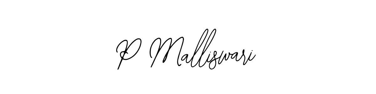 Bearetta-2O07w is a professional signature style that is perfect for those who want to add a touch of class to their signature. It is also a great choice for those who want to make their signature more unique. Get P Malliswari name to fancy signature for free. P Malliswari signature style 12 images and pictures png