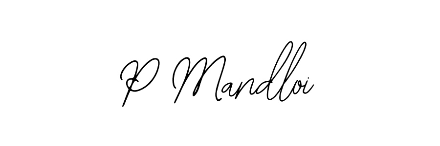 Create a beautiful signature design for name P Mandloi. With this signature (Bearetta-2O07w) fonts, you can make a handwritten signature for free. P Mandloi signature style 12 images and pictures png