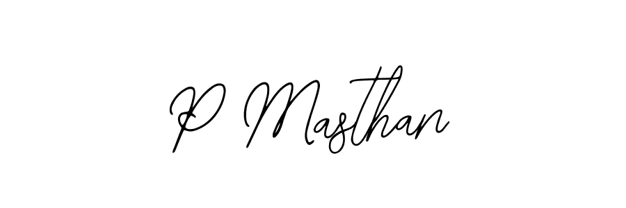 Create a beautiful signature design for name P Masthan. With this signature (Bearetta-2O07w) fonts, you can make a handwritten signature for free. P Masthan signature style 12 images and pictures png