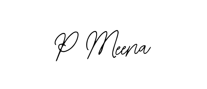 Make a beautiful signature design for name P Meena. With this signature (Bearetta-2O07w) style, you can create a handwritten signature for free. P Meena signature style 12 images and pictures png