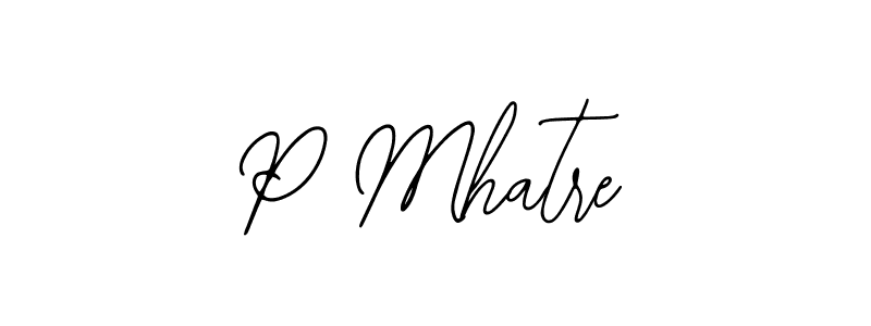 P Mhatre stylish signature style. Best Handwritten Sign (Bearetta-2O07w) for my name. Handwritten Signature Collection Ideas for my name P Mhatre. P Mhatre signature style 12 images and pictures png