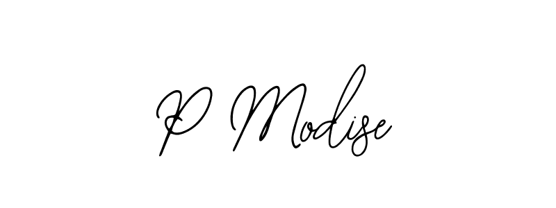 You should practise on your own different ways (Bearetta-2O07w) to write your name (P Modise) in signature. don't let someone else do it for you. P Modise signature style 12 images and pictures png