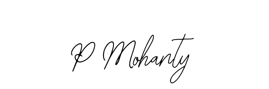 Use a signature maker to create a handwritten signature online. With this signature software, you can design (Bearetta-2O07w) your own signature for name P Mohanty. P Mohanty signature style 12 images and pictures png