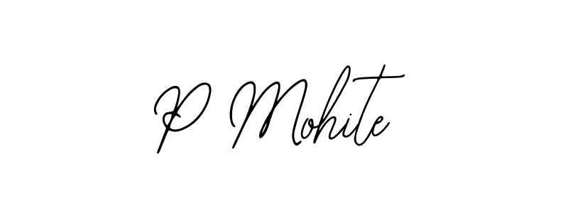 The best way (Bearetta-2O07w) to make a short signature is to pick only two or three words in your name. The name P Mohite include a total of six letters. For converting this name. P Mohite signature style 12 images and pictures png