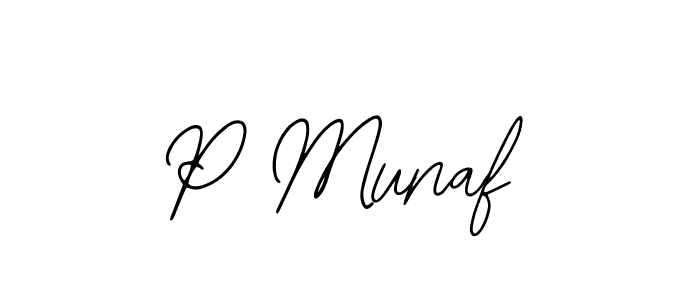 The best way (Bearetta-2O07w) to make a short signature is to pick only two or three words in your name. The name P Munaf include a total of six letters. For converting this name. P Munaf signature style 12 images and pictures png