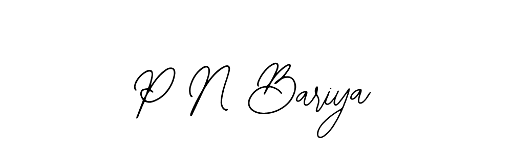 Also we have P N Bariya name is the best signature style. Create professional handwritten signature collection using Bearetta-2O07w autograph style. P N Bariya signature style 12 images and pictures png