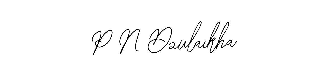 Also we have P N Dzulaikha name is the best signature style. Create professional handwritten signature collection using Bearetta-2O07w autograph style. P N Dzulaikha signature style 12 images and pictures png