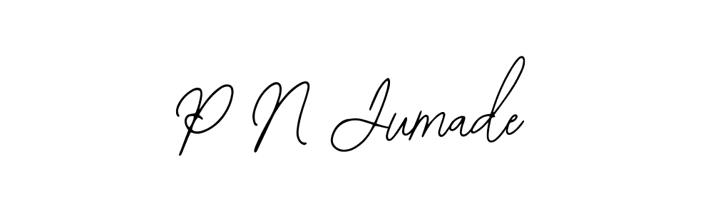 P N Jumade stylish signature style. Best Handwritten Sign (Bearetta-2O07w) for my name. Handwritten Signature Collection Ideas for my name P N Jumade. P N Jumade signature style 12 images and pictures png