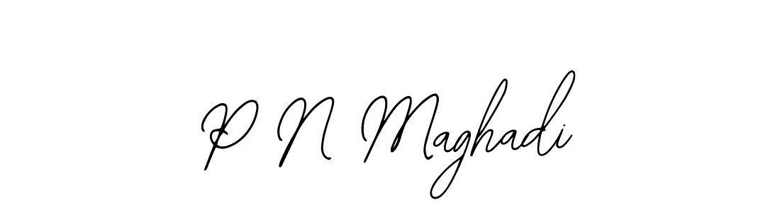 Make a beautiful signature design for name P N Maghadi. With this signature (Bearetta-2O07w) style, you can create a handwritten signature for free. P N Maghadi signature style 12 images and pictures png