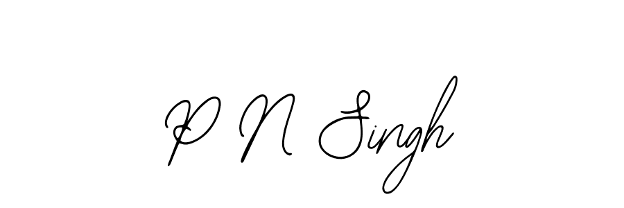 You should practise on your own different ways (Bearetta-2O07w) to write your name (P N Singh) in signature. don't let someone else do it for you. P N Singh signature style 12 images and pictures png