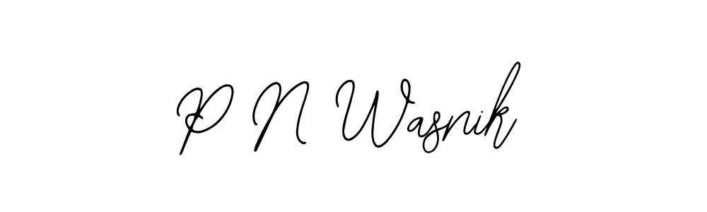 Also You can easily find your signature by using the search form. We will create P N Wasnik name handwritten signature images for you free of cost using Bearetta-2O07w sign style. P N Wasnik signature style 12 images and pictures png