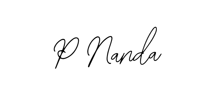 if you are searching for the best signature style for your name P Nanda. so please give up your signature search. here we have designed multiple signature styles  using Bearetta-2O07w. P Nanda signature style 12 images and pictures png