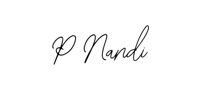 Make a beautiful signature design for name P Nandi. With this signature (Bearetta-2O07w) style, you can create a handwritten signature for free. P Nandi signature style 12 images and pictures png