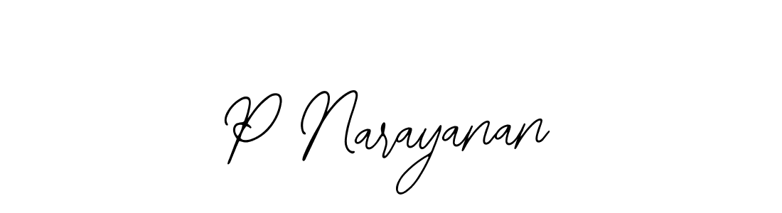 You should practise on your own different ways (Bearetta-2O07w) to write your name (P Narayanan) in signature. don't let someone else do it for you. P Narayanan signature style 12 images and pictures png