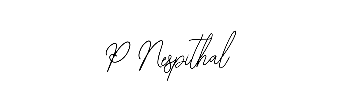 Make a beautiful signature design for name P Nespithal. With this signature (Bearetta-2O07w) style, you can create a handwritten signature for free. P Nespithal signature style 12 images and pictures png