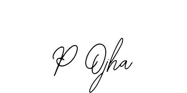 Make a beautiful signature design for name P Ojha. With this signature (Bearetta-2O07w) style, you can create a handwritten signature for free. P Ojha signature style 12 images and pictures png