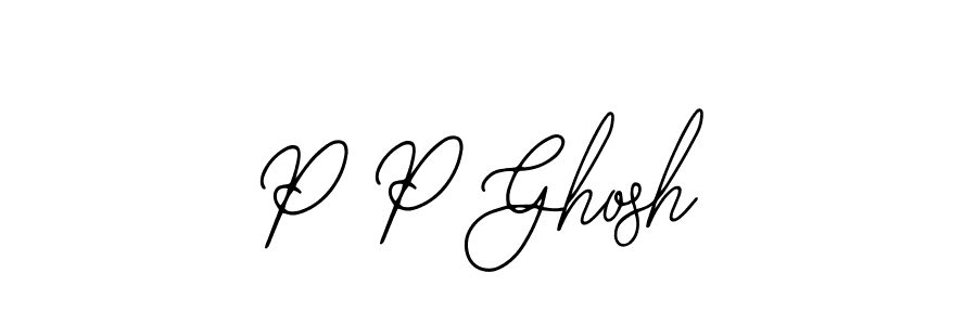 P P Ghosh stylish signature style. Best Handwritten Sign (Bearetta-2O07w) for my name. Handwritten Signature Collection Ideas for my name P P Ghosh. P P Ghosh signature style 12 images and pictures png