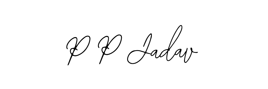 Design your own signature with our free online signature maker. With this signature software, you can create a handwritten (Bearetta-2O07w) signature for name P P Jadav. P P Jadav signature style 12 images and pictures png