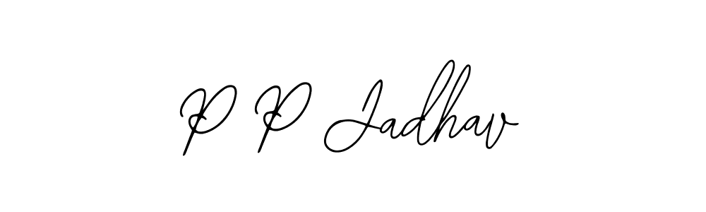 Make a beautiful signature design for name P P Jadhav. With this signature (Bearetta-2O07w) style, you can create a handwritten signature for free. P P Jadhav signature style 12 images and pictures png