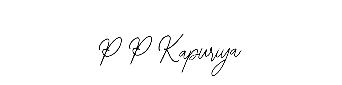 if you are searching for the best signature style for your name P P Kapuriya. so please give up your signature search. here we have designed multiple signature styles  using Bearetta-2O07w. P P Kapuriya signature style 12 images and pictures png