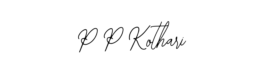 Make a beautiful signature design for name P P Kothari. With this signature (Bearetta-2O07w) style, you can create a handwritten signature for free. P P Kothari signature style 12 images and pictures png