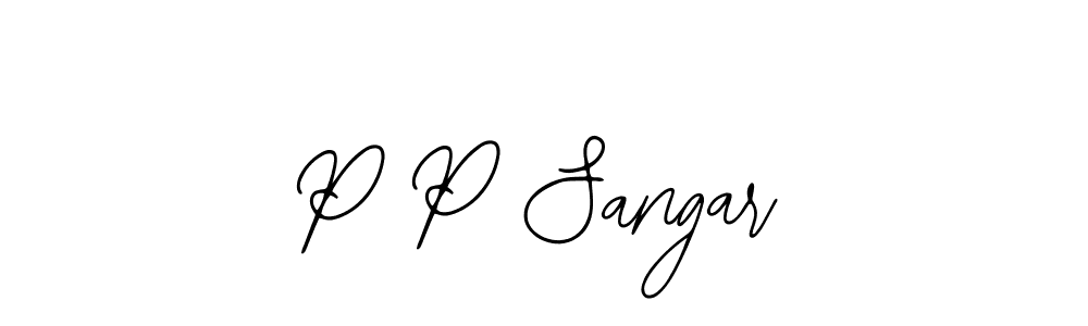 P P Sangar stylish signature style. Best Handwritten Sign (Bearetta-2O07w) for my name. Handwritten Signature Collection Ideas for my name P P Sangar. P P Sangar signature style 12 images and pictures png