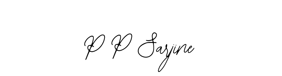 Make a beautiful signature design for name P P Sarjine. With this signature (Bearetta-2O07w) style, you can create a handwritten signature for free. P P Sarjine signature style 12 images and pictures png