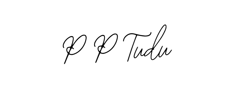 P P Tudu stylish signature style. Best Handwritten Sign (Bearetta-2O07w) for my name. Handwritten Signature Collection Ideas for my name P P Tudu. P P Tudu signature style 12 images and pictures png