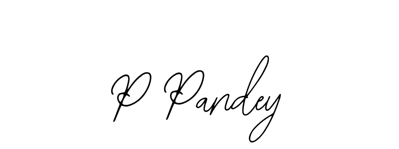 The best way (Bearetta-2O07w) to make a short signature is to pick only two or three words in your name. The name P Pandey include a total of six letters. For converting this name. P Pandey signature style 12 images and pictures png