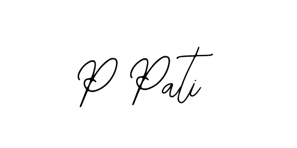 Use a signature maker to create a handwritten signature online. With this signature software, you can design (Bearetta-2O07w) your own signature for name P Pati. P Pati signature style 12 images and pictures png