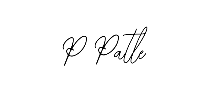 The best way (Bearetta-2O07w) to make a short signature is to pick only two or three words in your name. The name P Patle include a total of six letters. For converting this name. P Patle signature style 12 images and pictures png