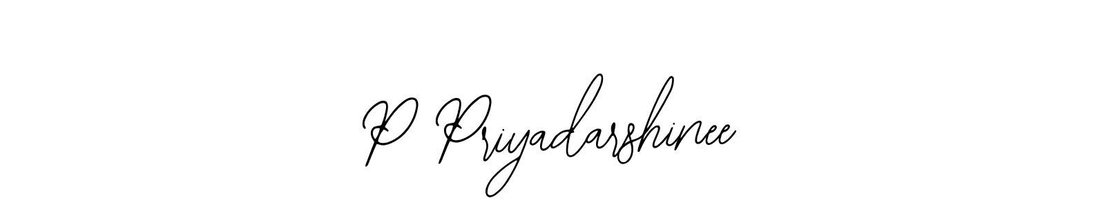 Design your own signature with our free online signature maker. With this signature software, you can create a handwritten (Bearetta-2O07w) signature for name P Priyadarshinee. P Priyadarshinee signature style 12 images and pictures png