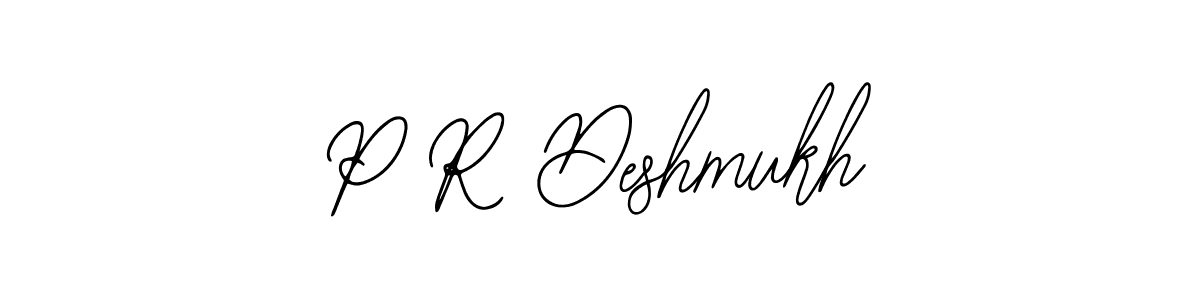 Similarly Bearetta-2O07w is the best handwritten signature design. Signature creator online .You can use it as an online autograph creator for name P R Deshmukh. P R Deshmukh signature style 12 images and pictures png