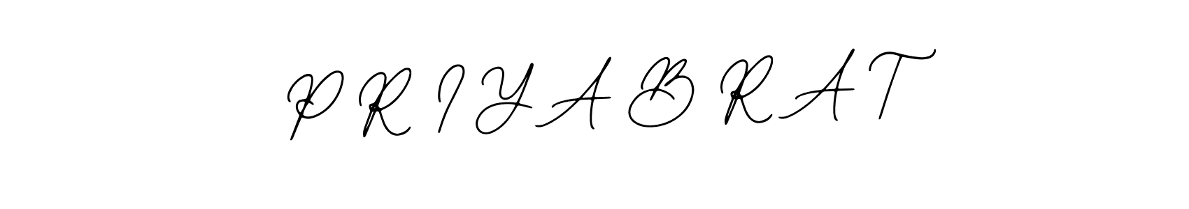 Use a signature maker to create a handwritten signature online. With this signature software, you can design (Bearetta-2O07w) your own signature for name P R I Y A B R A T. P R I Y A B R A T signature style 12 images and pictures png
